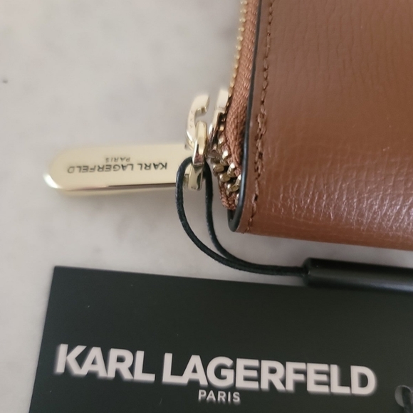 NWT Karl Lagerfeld leather Zipp around large wallet. - Picture 5 of 10